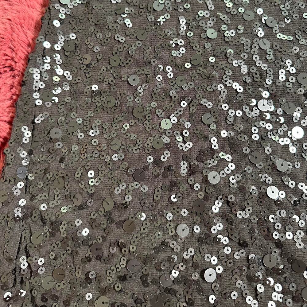 Y2k Gray Max Studio Sequin Mesh Cami - image 5